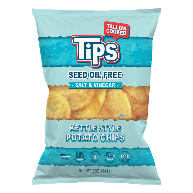 TIPS Tallow Potato Chips — Salt & Vinegar